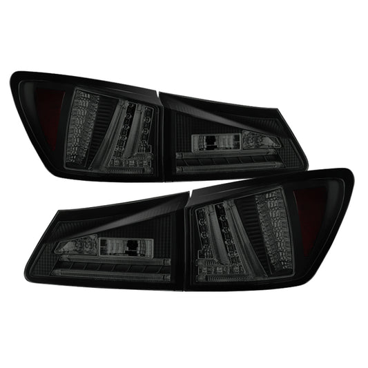 Spyder Lexus IS250 06-08 LED Tail Lights Black Smoke ALT-YD-LIS06-LED-BSM