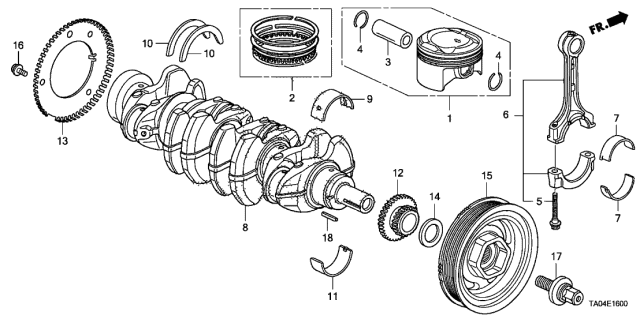 Honda - Crankshaft Pulley Key (4.5x21)