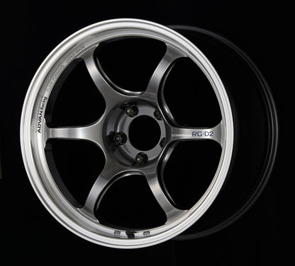 Advan RG-D2 17x7.0 +42 4x100 Machining and Racing Hyper Black Wheel