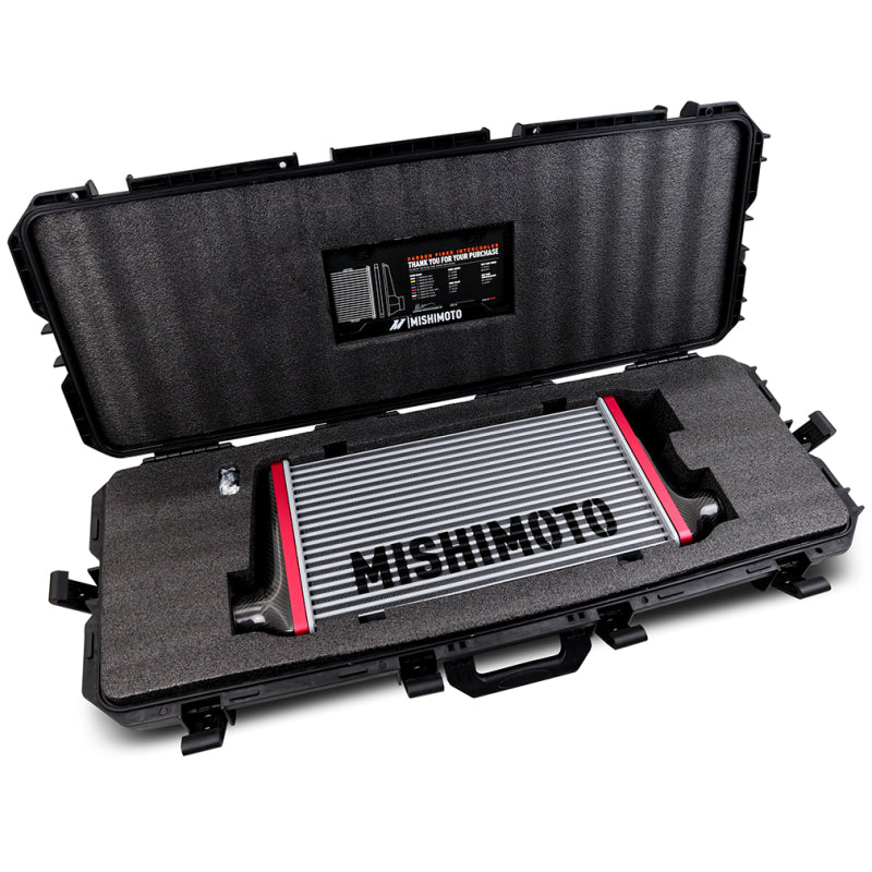 Mishimoto Universal Carbon Fiber Intercooler - Matte Tanks - 600mm Silver Core - S-Flow - P V-Band