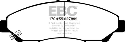 EBC 07-13 Acura MDX 3.7 Yellowstuff Front Brake Pads