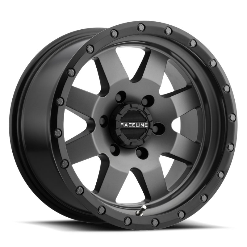 Raceline 935G Defender 18x9in / 6x139.7 BP / 18mm Offset / 107.95mm Bore - Gunmetal Wheel