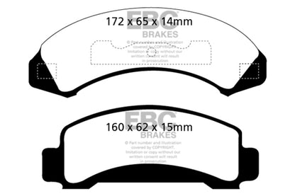 EBC 87-88 Ford Aerostar 2.3 Ultimax2 Front Brake Pads