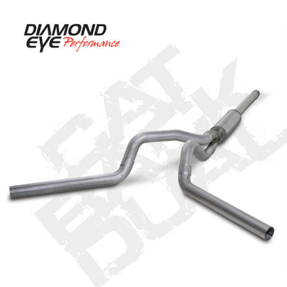 Diamond Eye KIT 4in Catback DUAL AL: 94-97 FORD 7.3L F250/F350 PWRSTROKE