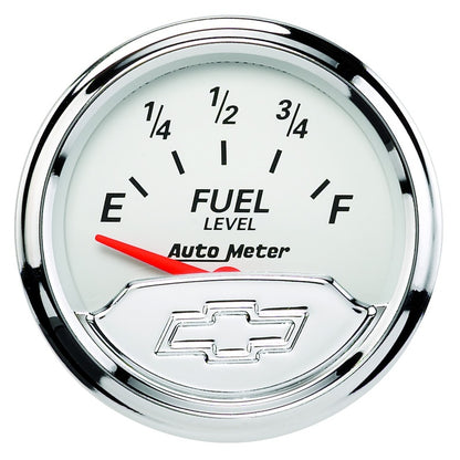 AutoMeter Gauge Fuel Level 2-1/16in. 240 Ohm(e) to 33 Ohm(f) Elec Chevrolet Heritage Bowtie