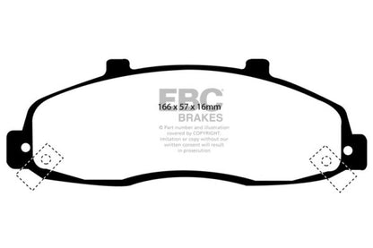 EBC 98-99 Ford F150 4.2 (2WD) (Rear Wheel ABS) Greenstuff Front Brake Pads