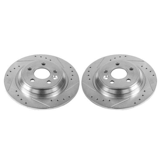 Power Stop 11-15 Volvo S60 Rear Evolution Drilled & Slotted Rotors - Pair