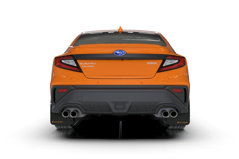 Rally Armor 22-24 Subaru WRX Black UR Mud Flap w/Orange Logo