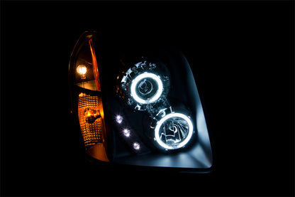 ANZO 2007-2014 GMC Yukon Projector Headlights w/ Halo Black (CCFL)