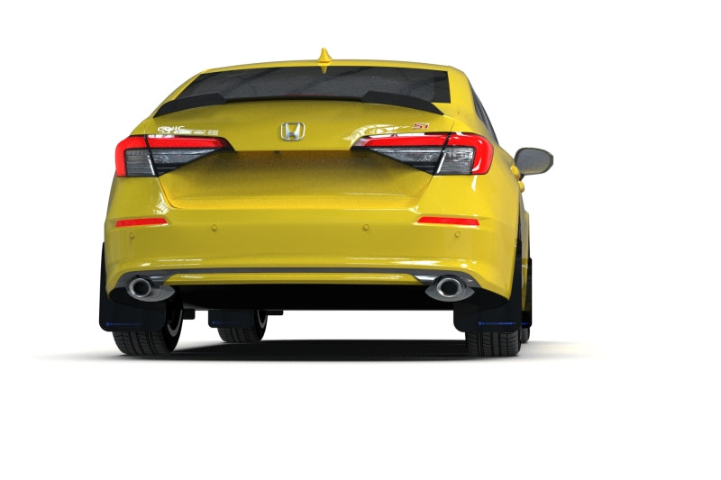 Rally Armor 22-26 Honda Civic/Civic Si/Sport Black UR Mud Flap w/White Logo