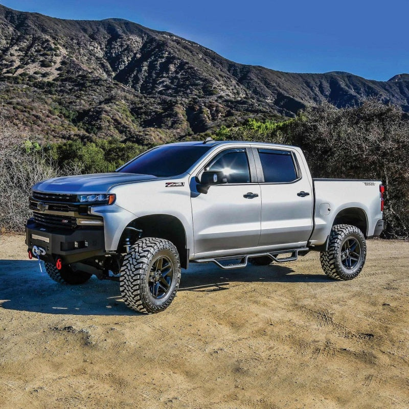 Westin 19-22 Chevrolet Silverado / GMC Sierra Crew Cab Outlaw Nerf Step Bars - Textured Black