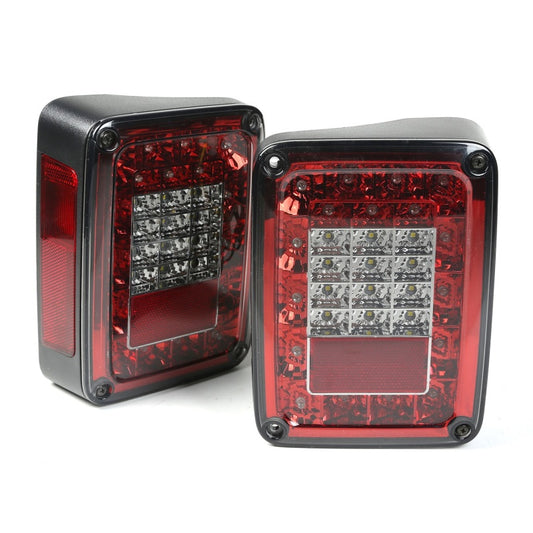 Rugged Ridge Led Tail Light Set Smoke 07-18 Jeep Wrangler