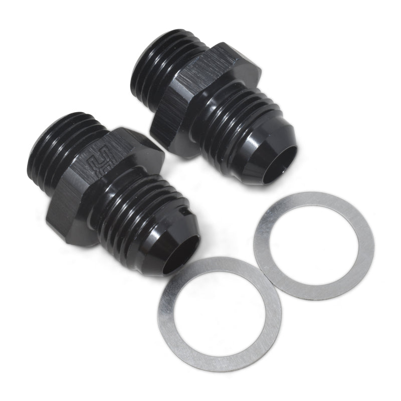 Russell Performance -6 AN Carb Adapter Fittings (2 pcs.) (Black)