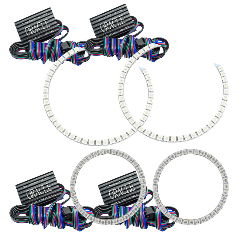 Oracle BMW 3 Series 06-11 LED Halo Kit - Non-Projector - ColorSHIFT w/o Controller SEE WARRANTY