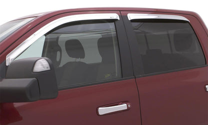 AVS 19-22 Ford Ranger Crew Cab Ventvisor Outside Mount Window Deflectors 4pc - Chrome