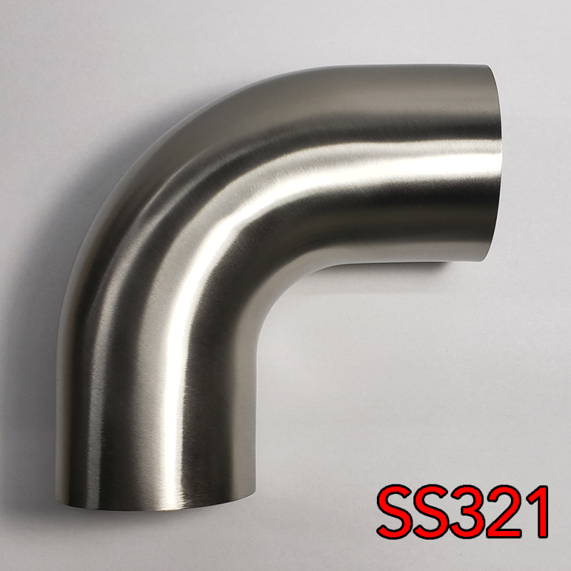 Stainless Bros 2.5in SS321 90 Deg Mandrel Bend Elbow - 1D Radius 16GA/.065in Wall (Leg)