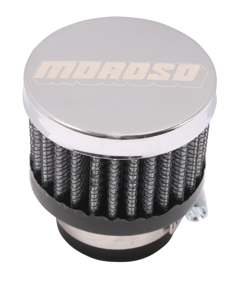 Moroso Filtered Valve Cover Breather - Clamp-On - 1in ID