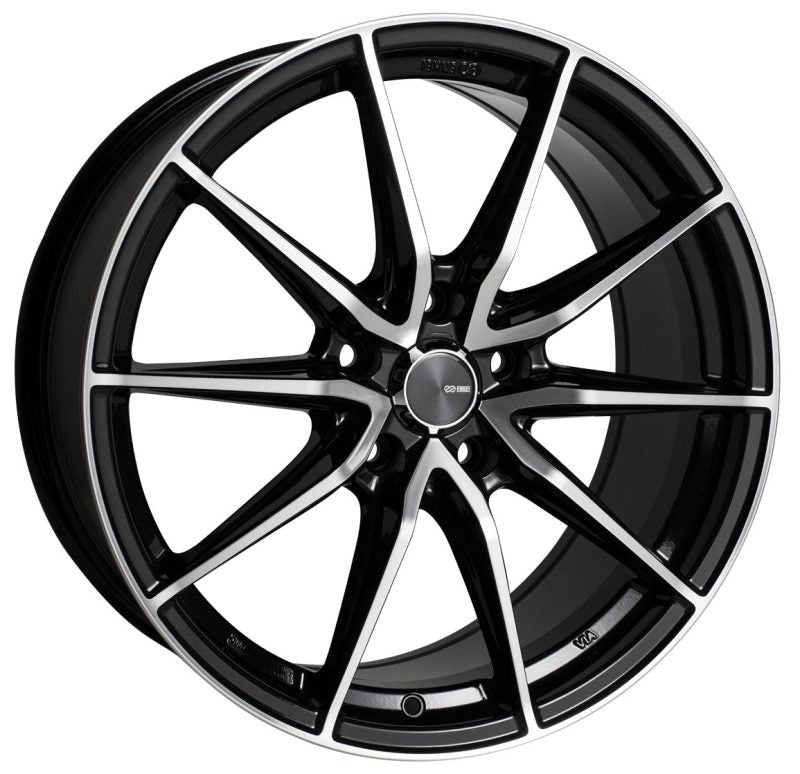 Enkei DRACO 18x8.0 5x114.3 35mm Offset 72.6mm Bore Black Machined Wheel