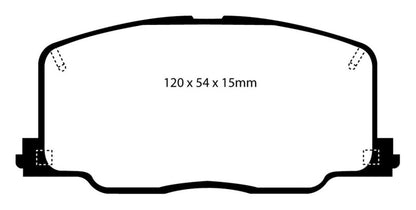 EBC 90-91 Lexus ES250 2.5 Yellowstuff Front Brake Pads