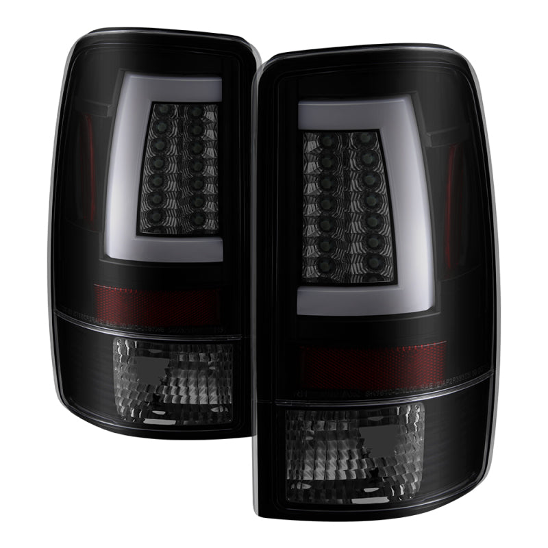 Spyder 00-06 GMC Yukon/Yukon XL V2 Light Bar LED Tail Lights - Blk Smoke (ALT-YD-CD00V2-LBLED-BSM)