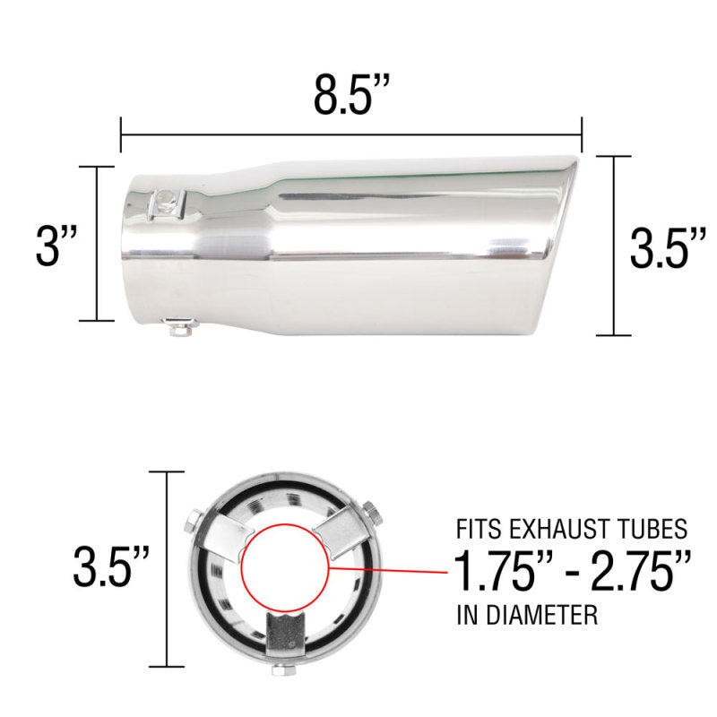 Spectre Exhaust Tip 3-1/2in. OD / Slant