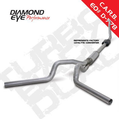 Diamond Eye KIT 4in TB DUAL AL: 94-97 FORD 7.3L F250/F350 PWRSTROKE NFS W/ CARB EQUIV STDS