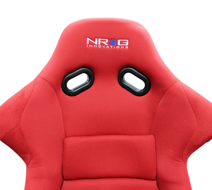 NRG FRP Bucket Seat (Red Cloth) - Large