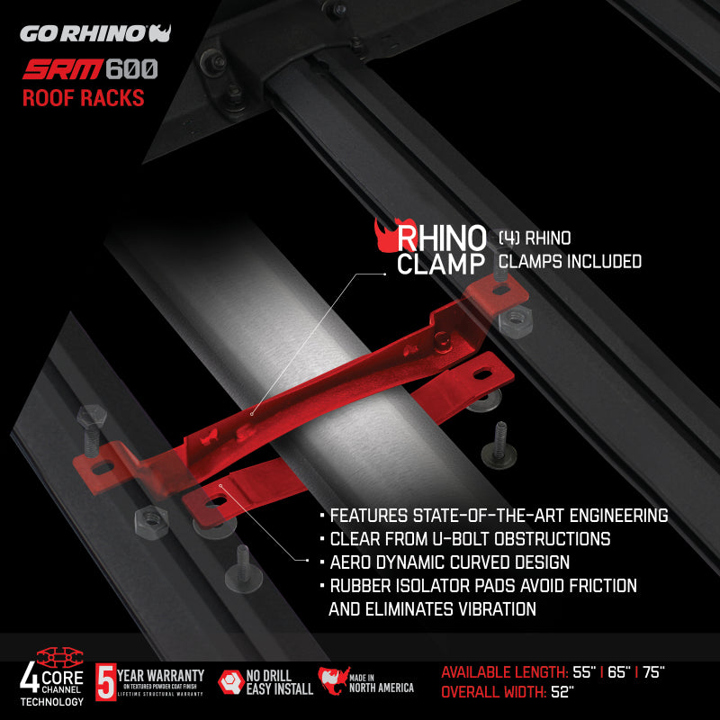 Go Rhino SRM600 Series Tubular Rack - 75in