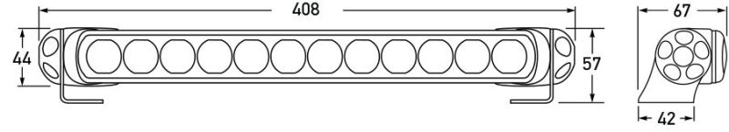 Hella LED Lamp Light Bar 9-34V 350/16in PEN MV ECE