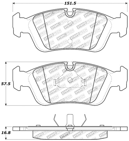 StopTech 96-02 BMW Z3 / 03-08 Z4 / 97-00 323 / 10/90-99 325/328 (E30/E36) Front Brake Pads