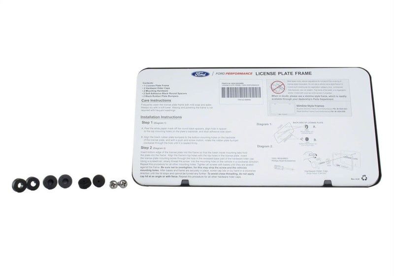 Ford Racing Stainless Steel Ford Performance License Plate Frame - Black