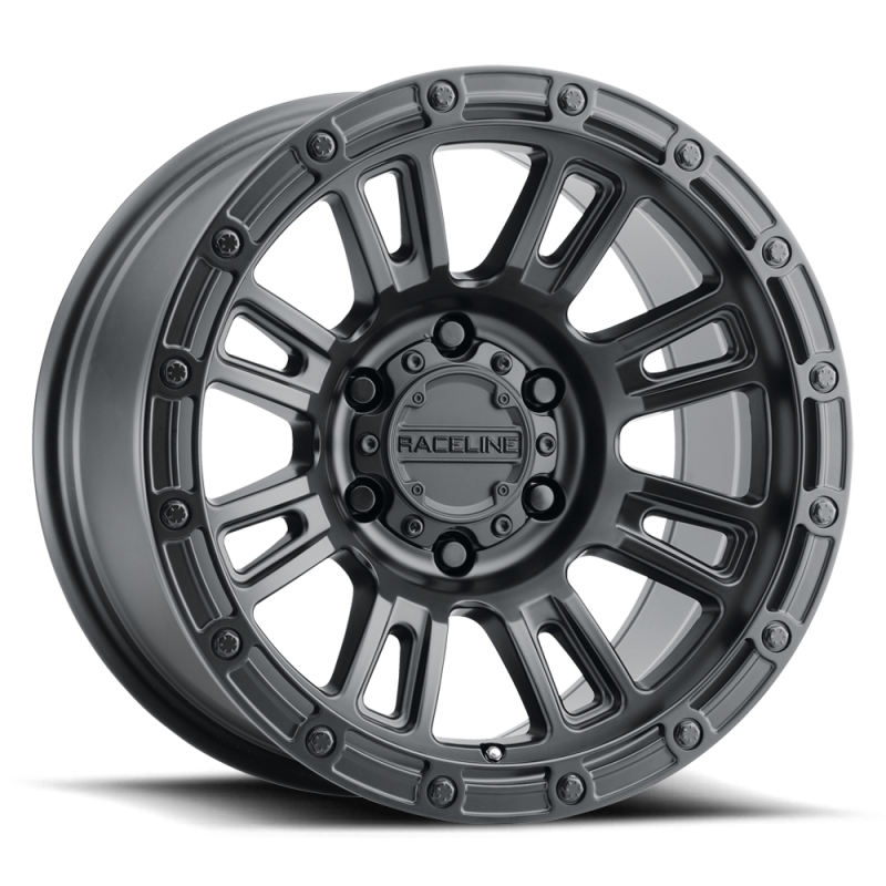 Raceline 956B Compass 18x9in / 8x170 BP / -12mm Offset / 125.2mm Bore - Satin Black Wheel