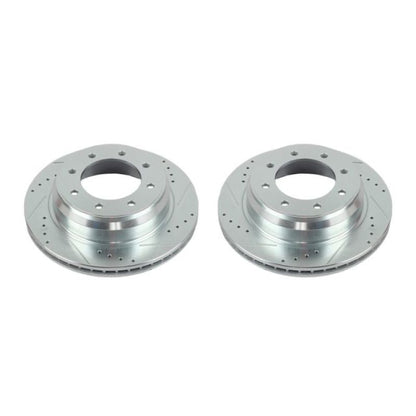 Power Stop 12-19 Nissan NV1500 Rear Evolution Drilled & Slotted Rotors - Pair