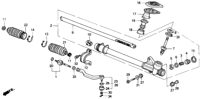 Honda - Passenger Side Tie Rod End