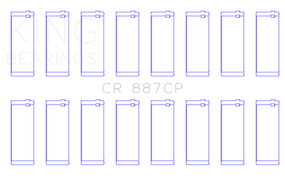 King Ford (USA) Eng 445 T/D (Size +0.10) Connecting Rod Bearing - Set of 8 Pairs