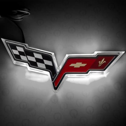 Oracle Chevrolet Corvette C6 Illuminated Emblem - Dual Intensity - White SEE WARRANTY