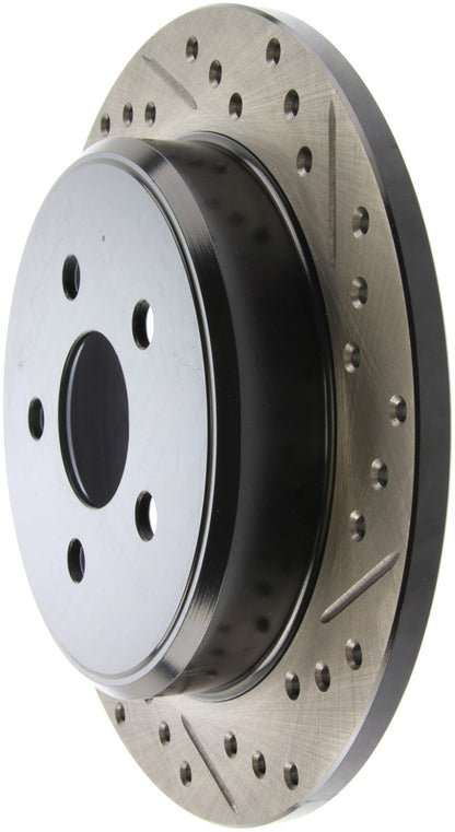 StopTech 03-09 Chrysler PT Cruiser Tur / 03-05 Dodge Neon SRT-4 Rear Left Slotted & Drilled Rotor