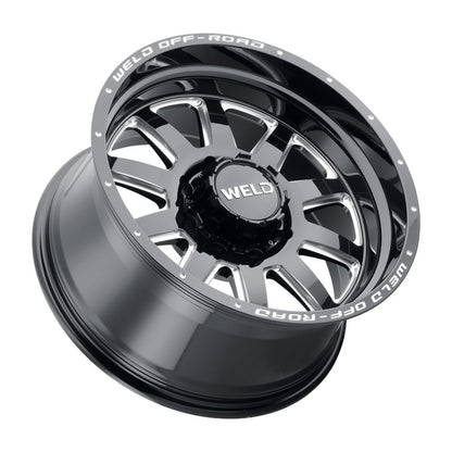 Weld Off-Road W102 20X10 Stealth 8X180 ET-18 BS4.75 Gloss Black MIL 124.3