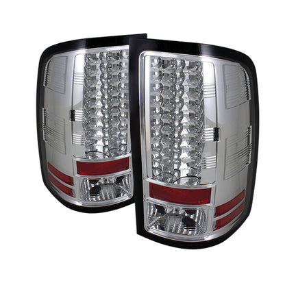 Spyder GMC Sierra 07-13 (Not fit 3500 Dually 4 Rear Wheels)LED Tail Lights Chrome ALT-YD-GS07-LED-C