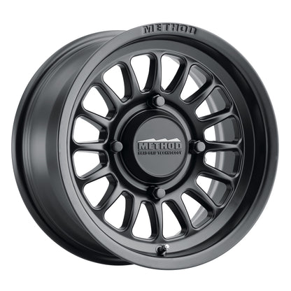 Method MR411 Bead Grip 15x10 / 6+4/25mm Offset / 4x136 / 106.25mm CB Matte Black Wheel