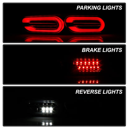 Spyder Chevy Camaro 16-18 Halogen LED Tail Lights Black ALT-YD-CCAM16HAL-SEQ-BK