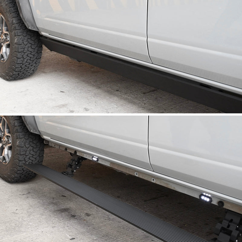 RealTruck 08-16 Ford F-250/350 Super Duty CC 4dr VoltStep Electric Running Board Kit - Tex. Blk