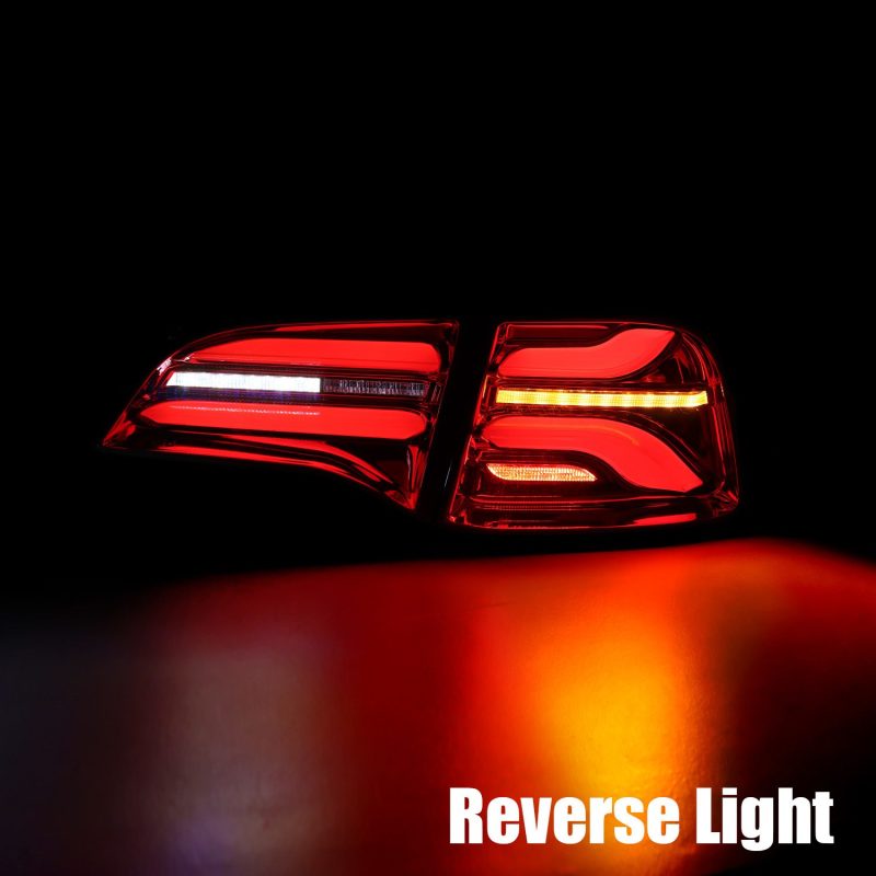 AlphaRex 20-22 Tesla Model Y PRO-Series LED Tail Lights Red Smoke w/Seq Sig