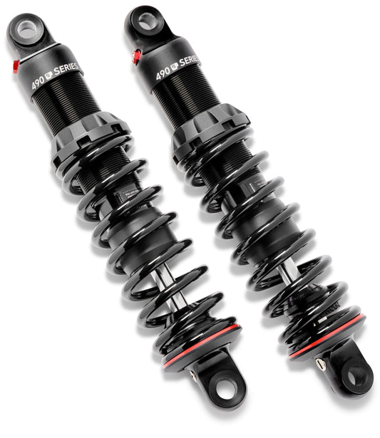 Progressive Harley Dyna 490 Series Shocks 13.5in Bearing - Black