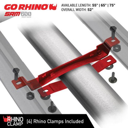 Go Rhino SRM 600 Basket Style Roof Rack 55in. - Tex. Blk