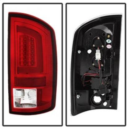 Spyder 07-09 Dodge Ram 2500/3500 V3 Light Bar LED Tail Lights - Red Clear (ALT-YD-DRAM06V3-LBLED-RC)