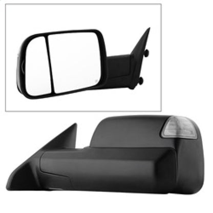 xTune Dodge Ram 1500 09-12 Extendable Heated Adjust Mirror Black Housing Left MIR-DRAM09S-PWH-L