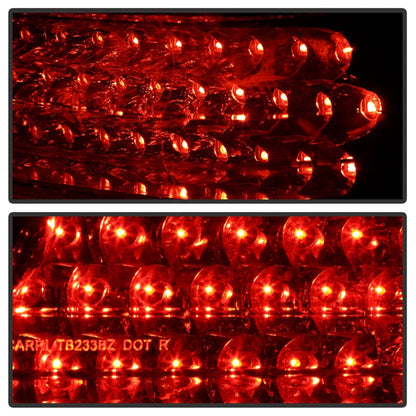 Xtune Mercedes Benz W210 E-Class 96-02 LED Tail Lights Red Clear ALT-CL-MBW210-LED-RC