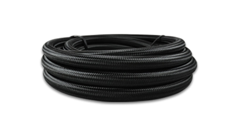 Vibrant -20 AN Black Nylon Braided Flex Hose (10 foot roll)