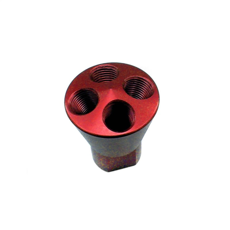 Nitrous Express 4 Port Showerhead Distribution Block - Red